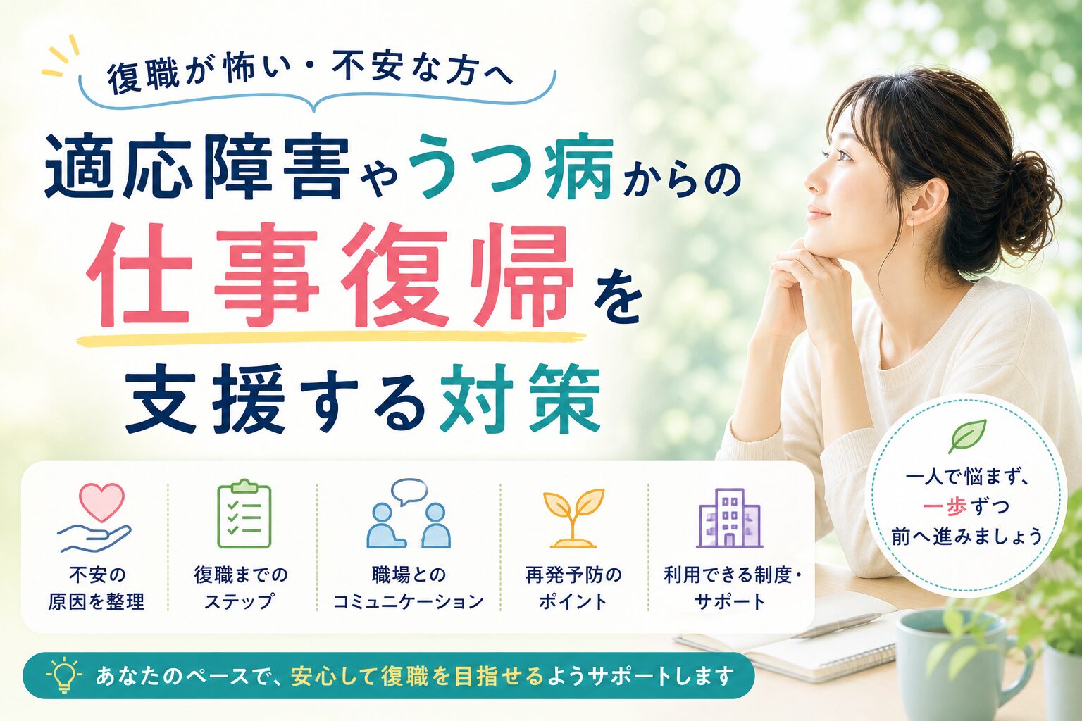 休職から復職するときに怖いと思っている人に向けた画像